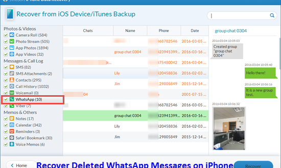 How to Easily recover Whatsapp Messages from Lost IPhone ...