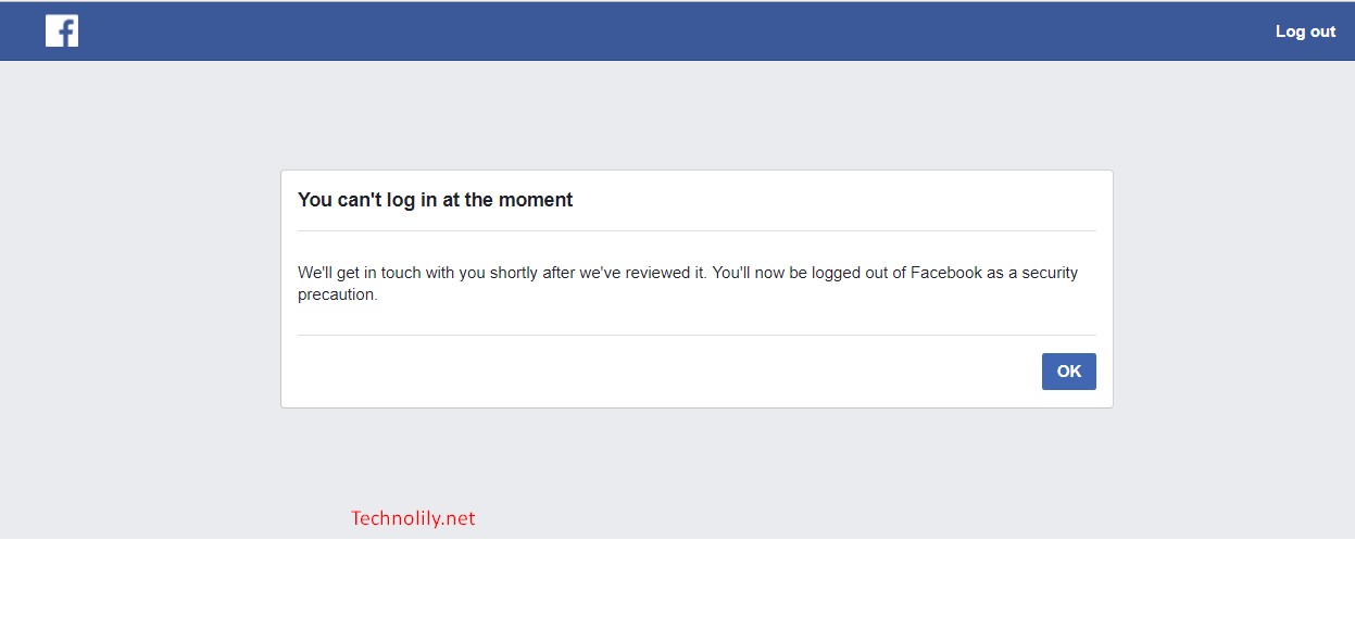 Facebook asked to upload photo for security precaution