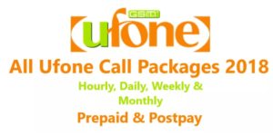 Ufone Call Packages 2018