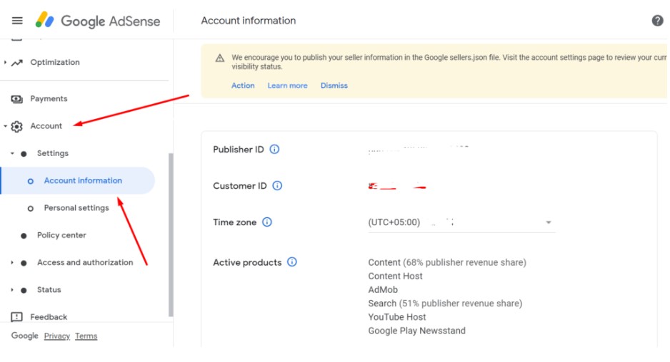 Fixed 2020 We encourage you to publish your seller information in the Google sellers.json file.