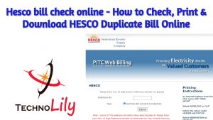 Hesco bill check online 2020 - How to Check, Print & Download HESCO Duplicate Bill Online