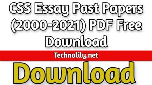 CSS Essay Past Papers (2000-2021) PDF Free Download